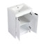 Title 36" Freestanding Bathroom Vanity With Resin Sink, 1 Cabinet, Soft Closing Mechanism, Glossy White Appearance, Plywood Build, Modern Style Vanity, Adjustable Storage, Silent Doors, Water- Design
