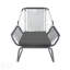 Fauteuil d'extérieur en rotin tissé durable avec coussins résistants à l'eau et structure en acier pour un décor moderne dans la cour arrière