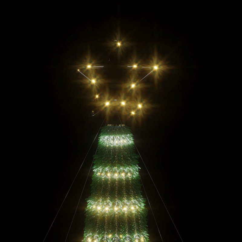 180 cm LED Christmas Tree with 275 LED Lights, White/Yellow