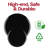 Black Flat Round Disposable Plastic Salad Plates (8.5") - 120 Plates