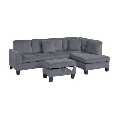 3-Piece Sectional Set W/ Ottoman