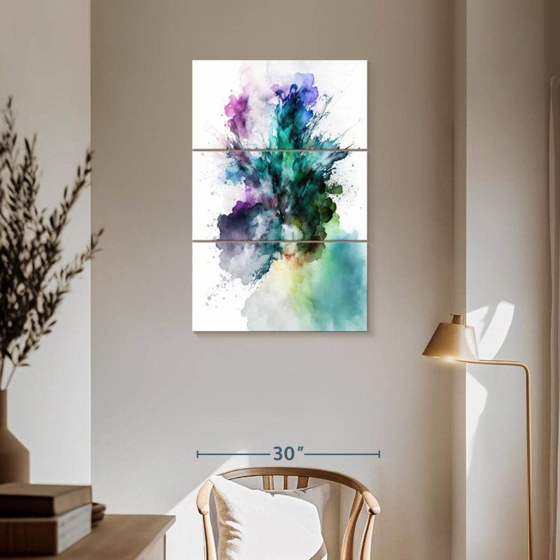Avery Green Smoke Splash, 57" H x 36" W