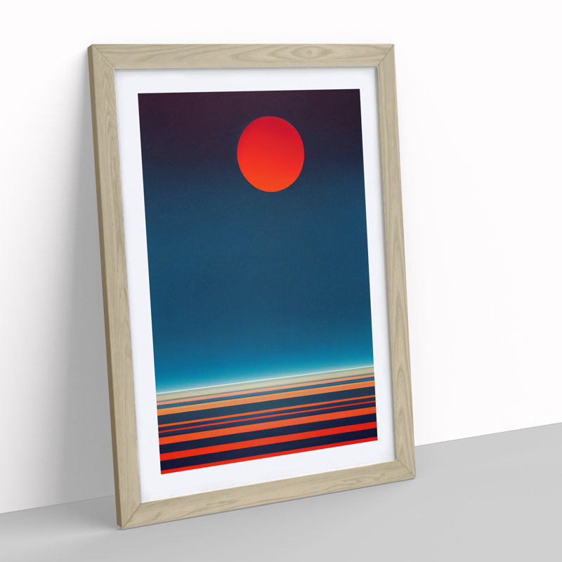 XV1022-4272X Sublime Abstract Sunset - - Wall Art, 48cm H x 36cm W, Oak Framed Paper, White