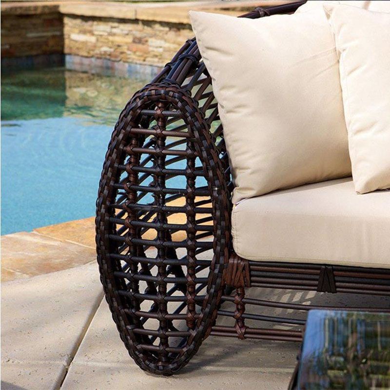 Brahian Wicker 2 - Person Patio Conversation Set with Cushions
