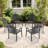 Elegant Cast Aluminum Patio Dining Chair Set Of 6 With Weather-Resistant Coating And Comfortable Red Cushions,  For Outdoor Entertaining.-452097447-452097446