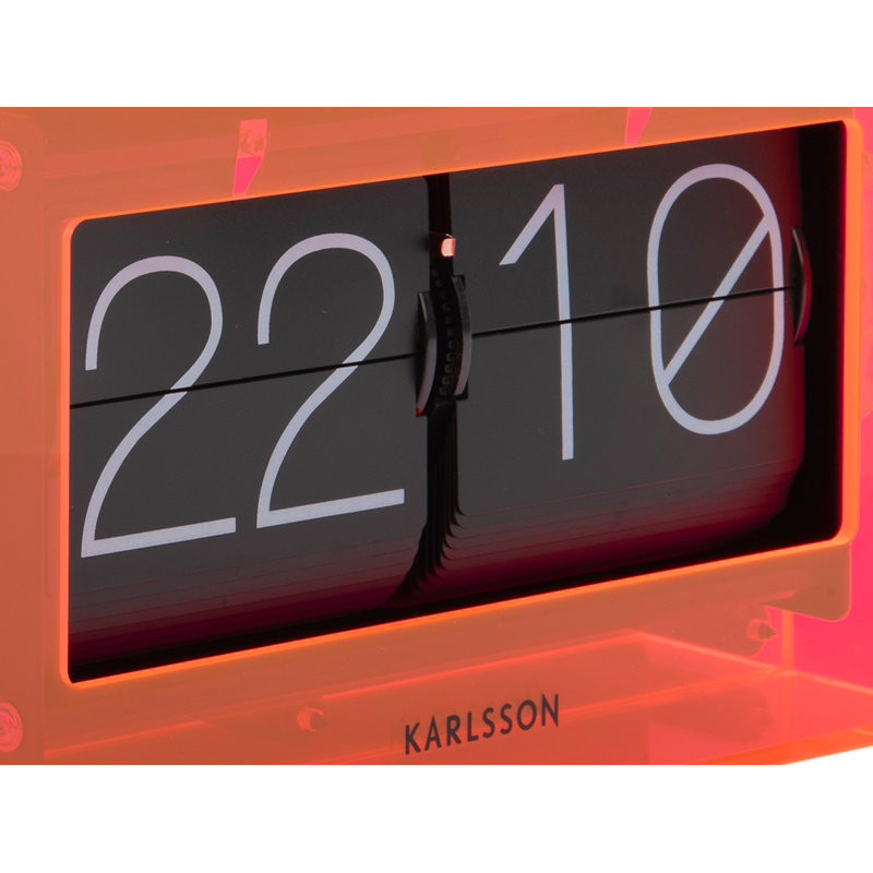 Acrylic Mechanical Tabletop Clock, Orange