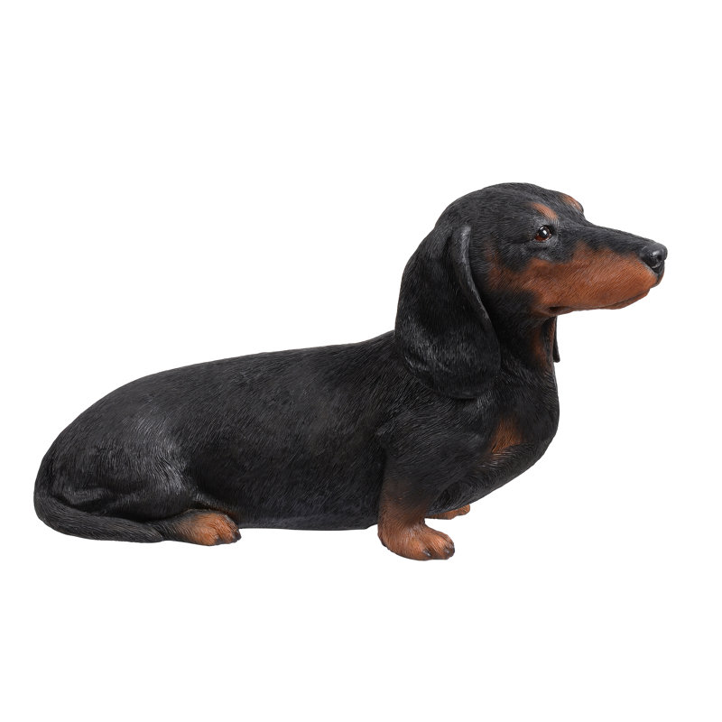 Animals Weather Resistant Polyresin Garden Statue, Black