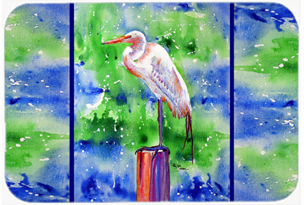 Caroline's Treasures Egret Glass Cutting Board