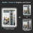 Matte Black Matel Framed Vanity Mirror with Lights, Front-lit and Back-lit, Memory Function, 3 Color Temperatures, Dimmable Light & Anti-fog Tempered Glass ETL Listed LED Mirror-978213257-985932546