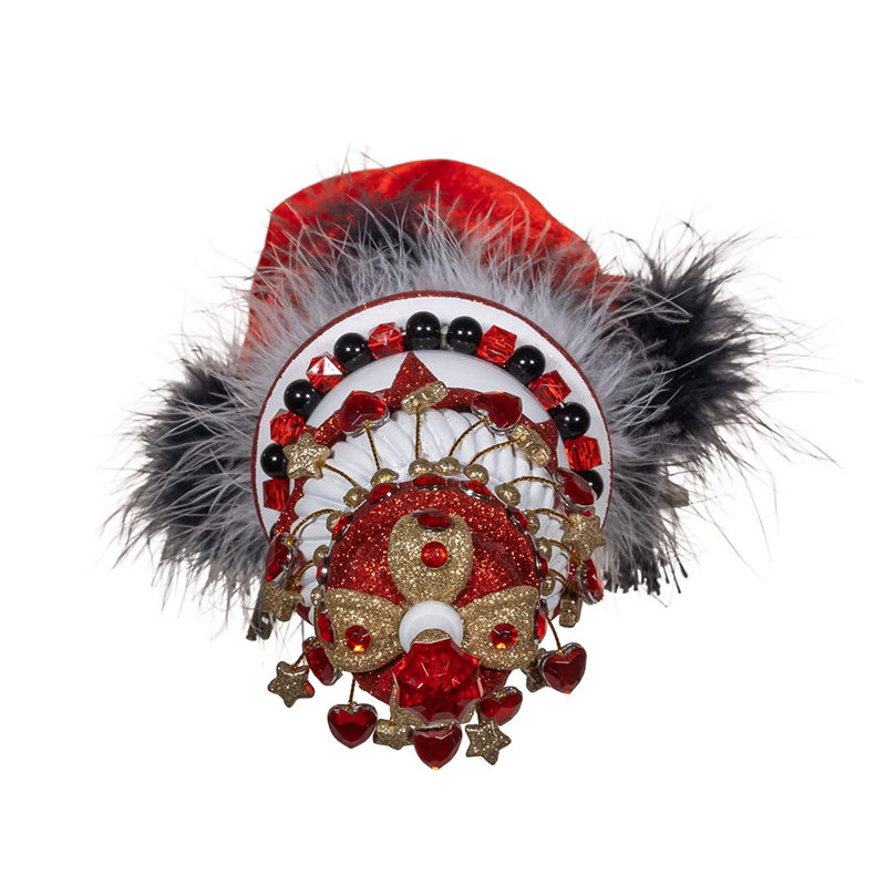 18.8-Inch Red and Black Hollywood King of Hearts Nutcracker