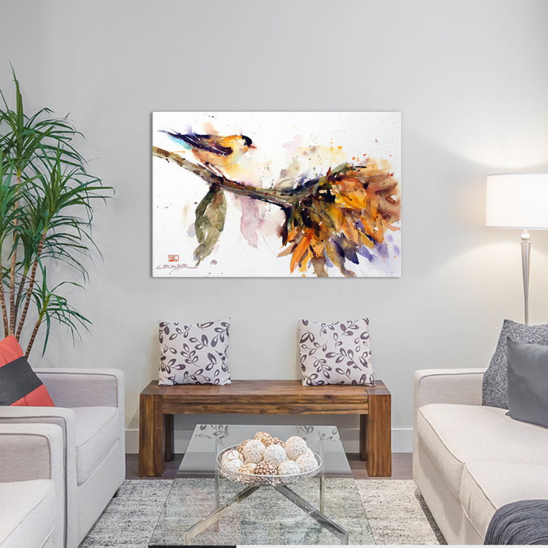 «Sitting on the Tree» par Dean Crouser - Estampe numérique sur toile tendue, H 12 po x l 18 po x P 1,5 po, Toile tendue