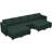 Ozeal 132.2'' Wide Oversized U-Shaped Corduroy Modular Sectional Storage Sofa Convertible Freely Combined L-Shaped Sleeper Couch-1667276397