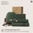 Bedsure 100% Washed Cotton Sheets - Linen Like Textured Percale Sheets King Size, 6-Piece Bedsheet Set With 18" Deep Pocket, Breathable & Purewoven Soft Comfy (Olive Green, King)-125578413-125578410