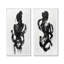 «And And Minimal Woman Silhouette I - Abstract Shapes», ensemble de 2 pièces d'art mural-1094585967-1094585961