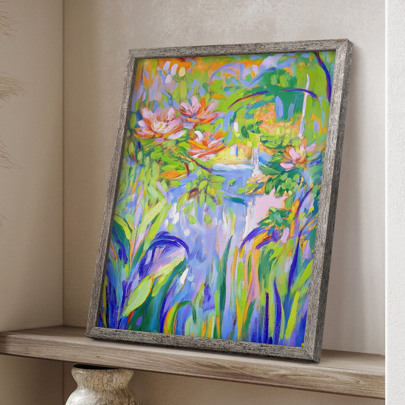 Reproduction encadrée FLORAL Series DCXIX - bois massif, H 30 po x l 24 po