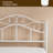 Metal Twin Size Headboard Only, Adjustable Height, Sturdy Steel Curved Twin/Twin Xl Headboard For Bedroom, Farmhouse Scrollwork Design, Attach Frame, Easy Assembly, White-464426049-464426052