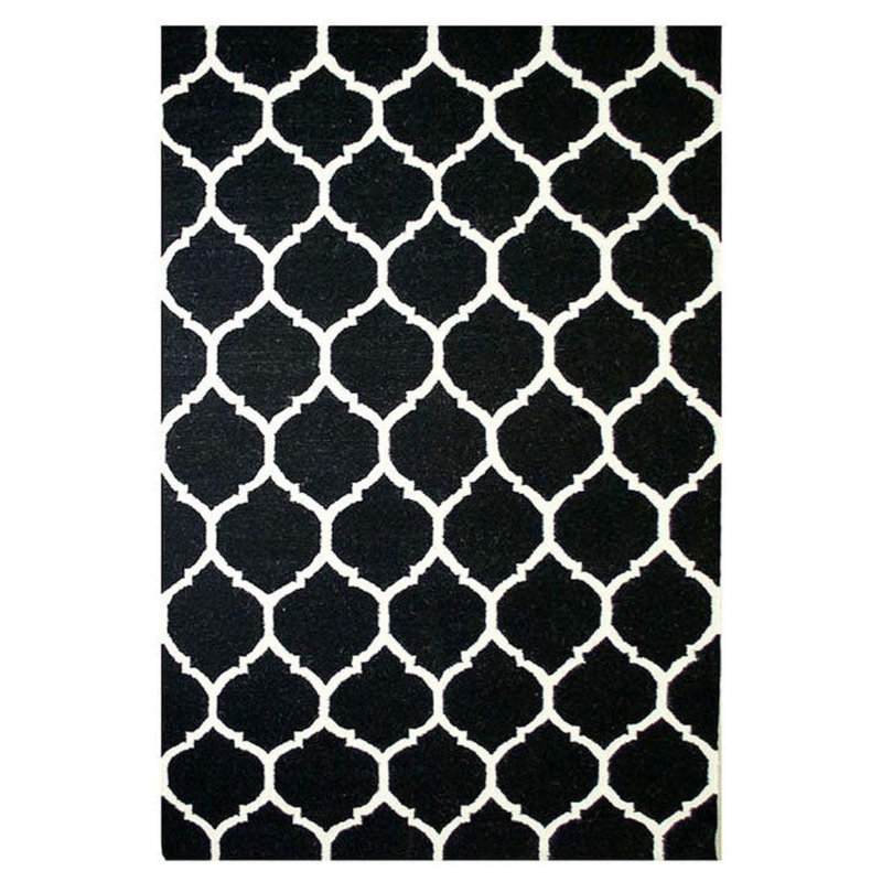 Worner Moroccan Area Rug in Black
