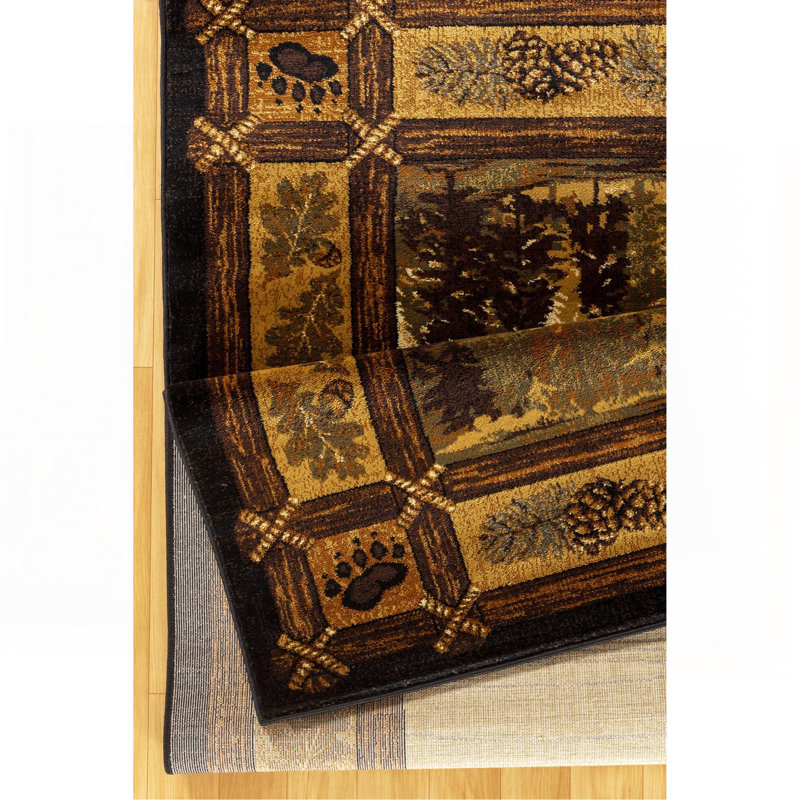 Multi Lodge Area Rug, Rectangle 7'10" x 10'3"