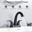 Robinet de lavabo de salle de bain à 4 poignées doubles à 4 poignées avec drain escamotable-134064857