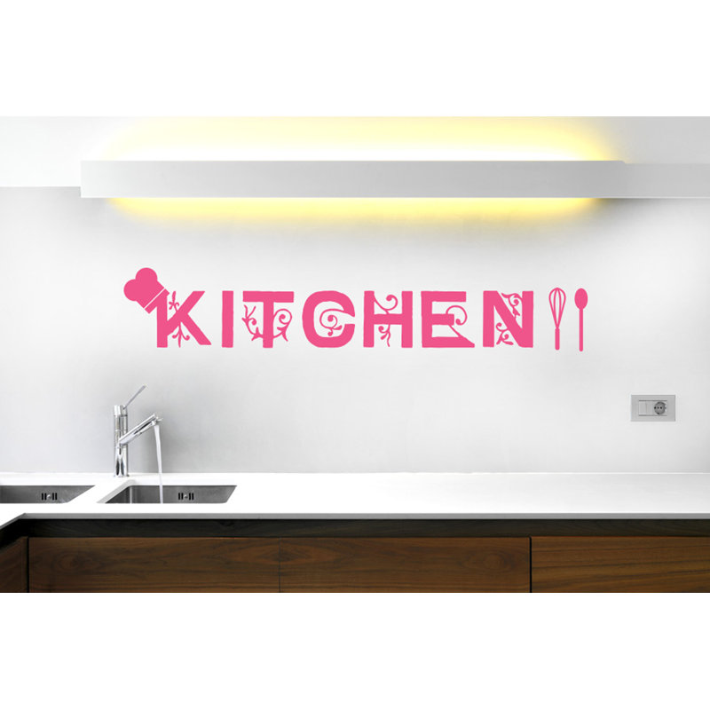 Food & Beverage Wall Decal, Pink, Large