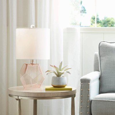 Lampe de table géométrique en verre