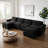 157" Wide U Shaped Chenille Sectional Cloud Sofa Couch for Living Room-102494206