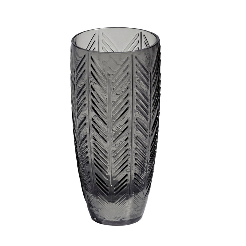Missoni Champagne Glasses ZIG ZAG Set of 6 11 oz, diam. 2.5, H 5.5 in, Gray