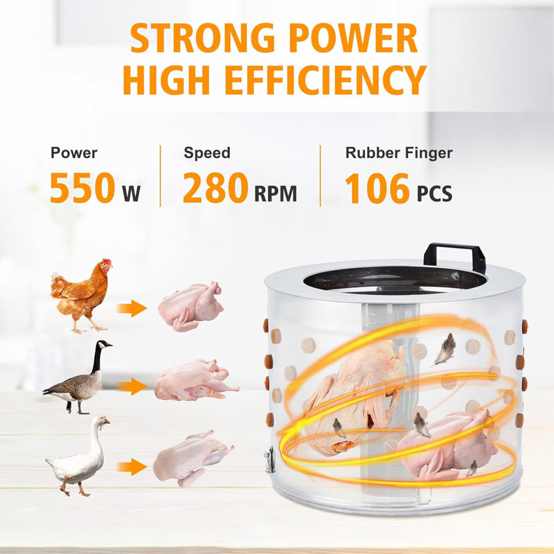 Stainless Steel Electric Meat Basting Brush Chicken Plucker Machine