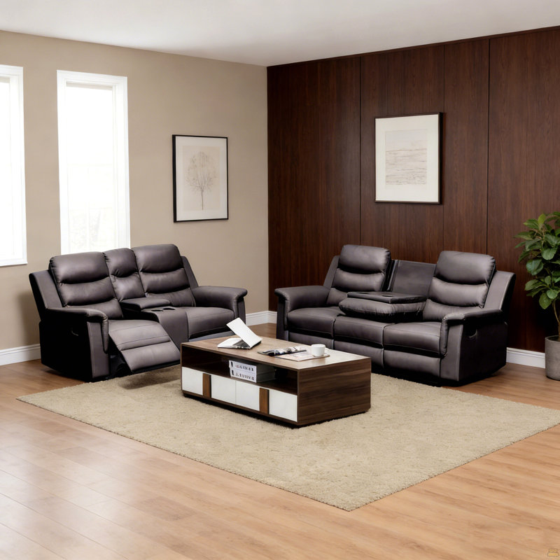 Causeuse inclinable avec housse de console centrale