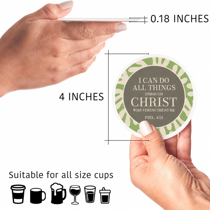 Glass Coaster I Can Do All Things