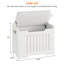 Coffre de rangement, banc de rangement en bois avec charnière de sécurité, coffre de rangement rétro pour entrée, salon, supporte 350 lb