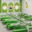 Bancs de restaurant vert Cafe
