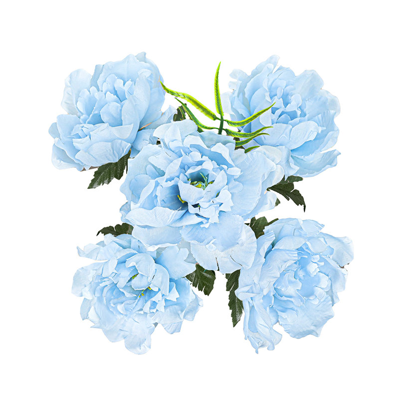 Buisson de pivoines artificielles, Bleu pastel