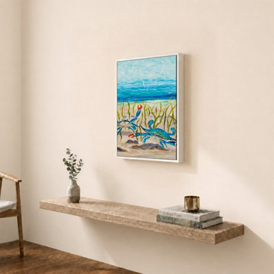 "Blue Crabs" par Julie DeRice - Impression sur toile