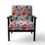 Chaise rembourrée multicolore à accents modernes et contemporains