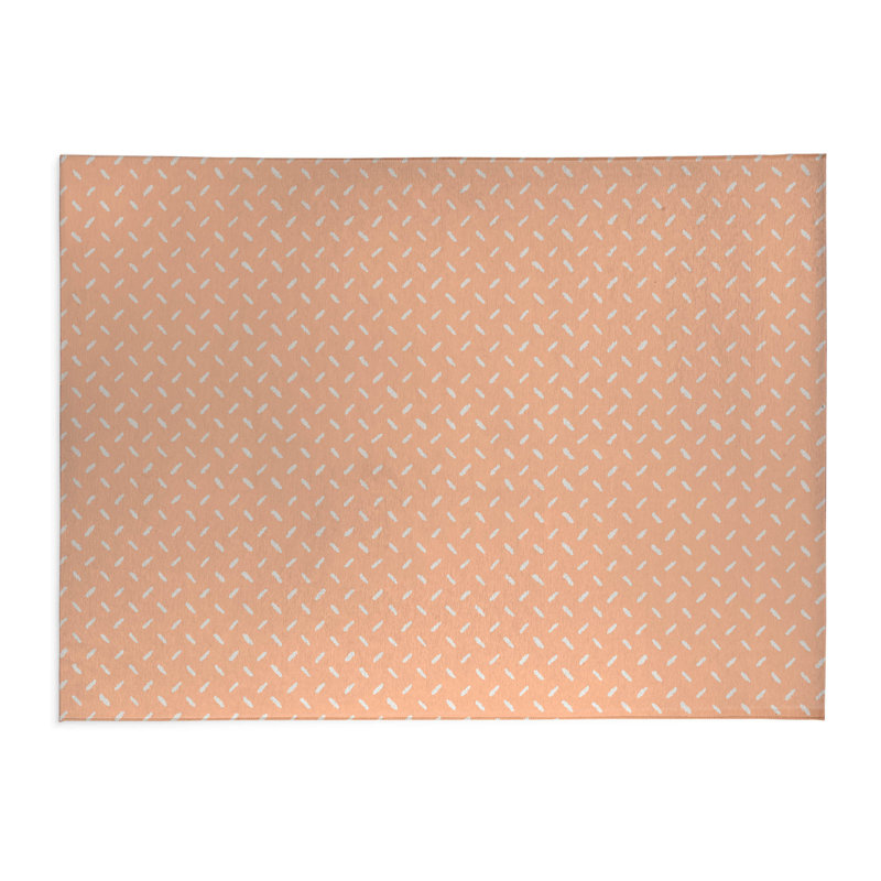 Kat Kids Play Mat, Rectangle 5' x 7', Peach/Orange