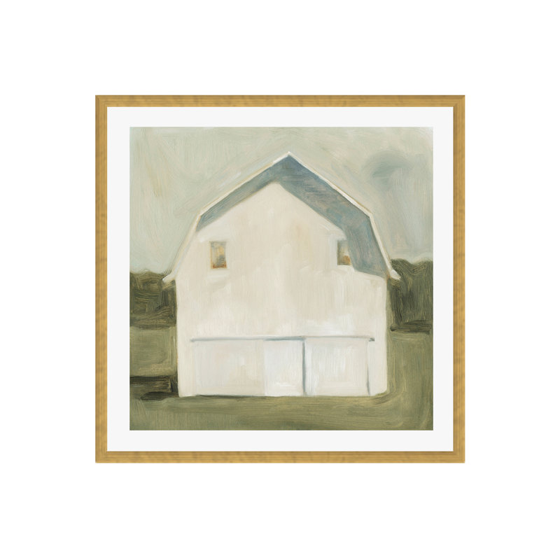 Serene Barn VI by Emma Scarvey, 30"H x 30"W, Gold