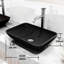 Lavabo de salle de bain vasque rectangulaire noir avec robinet H 12 po Sottile MatteShell