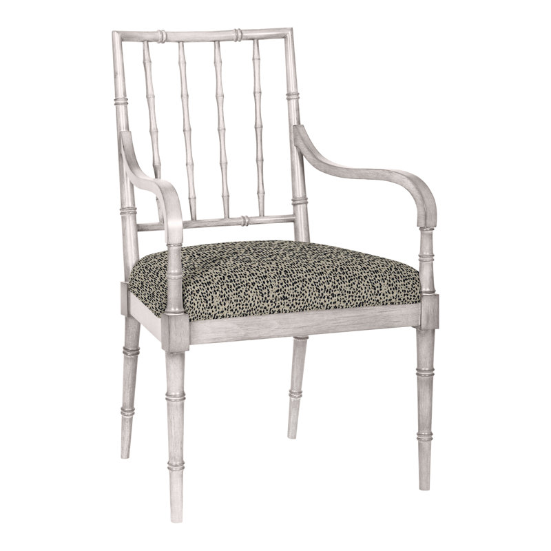 Chaise avec accoudoirs de salle à manger Vanguard Libby, Gris tourterelle, Granite Navada