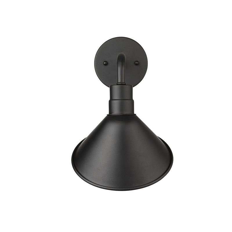 Luminaire de grange d'extérieur à 1 ampoule noir mat Dimitrious, H 12,5 po x l 8 po x P 12,25 po