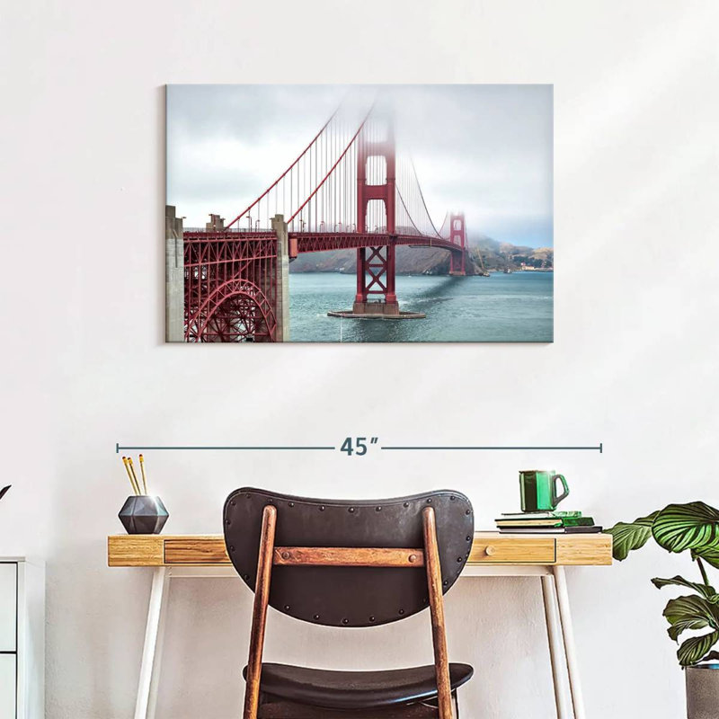 Brume orageuse Lilie Golden Gate Bridge, H 24 po x l 36 po