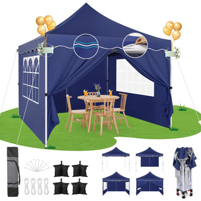 10x10 Pop Up Canopy Tent for Parties with 4 Sandbags