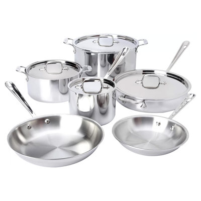 All-Clad D3™ Stainless 10 Piece Stainless Steel Cookware Set