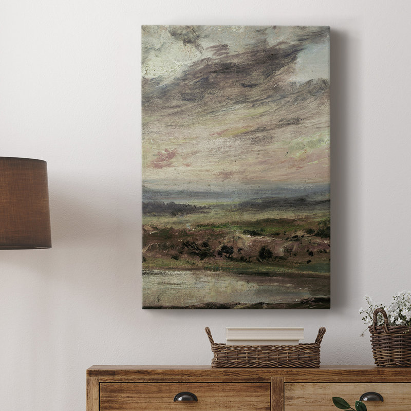 Paysage rétro CCIX - galerie Cavas, H 48 po x l 32 po