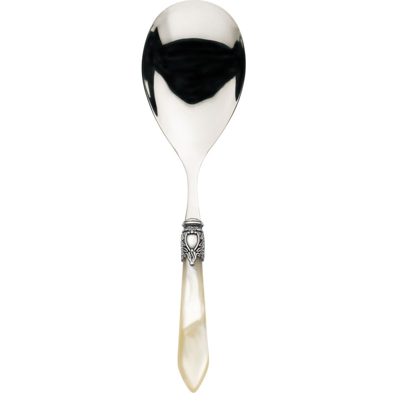 Oxford Stainless Steel Serving Spoon, Ivory