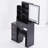 Left Bedside Cabinet Vanity Table With Touch Control LED Mirror-195862195