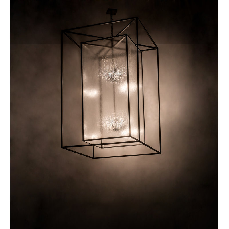 Luminaire suspendu carré 8 lumières