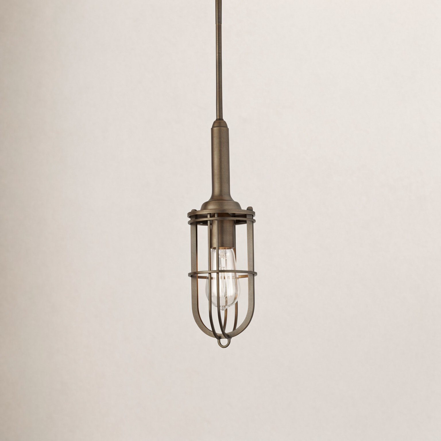 Single Light Dimmable Pendant, Brass