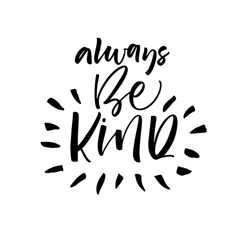 Always Be Kind Card. by Asya_mix - Wrapped Canvas Print, 76cm H x 76cm W x 3.8cm D