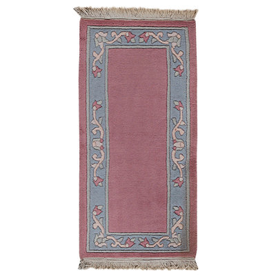 High-Quality Hand-Knotted Rose Area Rug